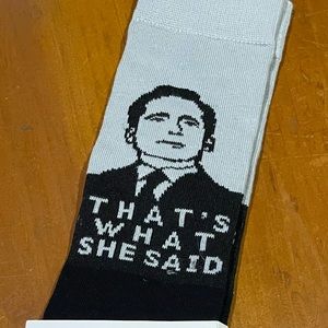 THE OFFICE - brand new Michael Scott socks “That’s what she said” - NWT